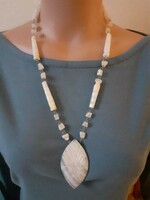 Special necklace combined with handmade glass beads