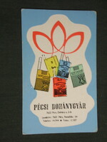 Card calendar, Pécs tobacco factory, graphic artist, sopianae cigarettes, 1986, (3)