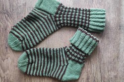 Hand-knitted thick socks