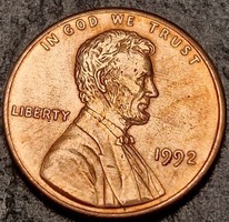1 cent, 1992, Lincoln Cent