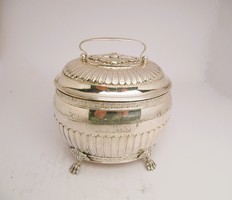 Antique neo-Empiric silver sugar bowl, c. 1800