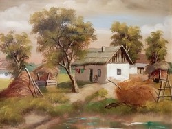 Várhegyi Rozália festmény "Tanya"