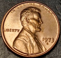 Amerikai Egyesült Államok, 1 cent, 1973.S., Lincoln Cent
