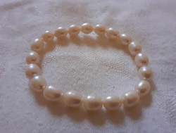 Cultured pearl bracelet (rubber)