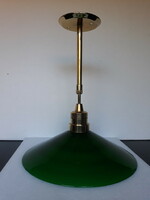 Olasz design zöld üveg búrás mennyezeti lámpa, 42 cm magas