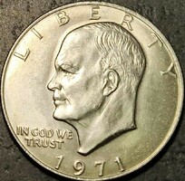 1 Dollar, 1971, Eisenhower Dollar.