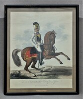 Color lithograph, Austrian officer, 19th century!!!