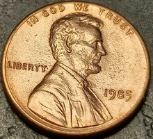 Amerikai Egyesült Államok, 1 cent, 1985. Lincoln Cent
