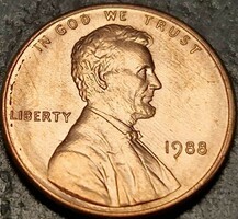 1 cent, 1988. Lincoln Cent