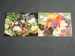 Card calendar, seed production company, name day, flower, vegetable, 1986, (3)