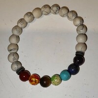 Chakra mineral rubber bracelet