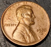 1 cent, 1970.D., Lincoln Cent