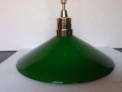 Olasz design zöld üveg búrás mennyezeti lámpa, 75 cm magas