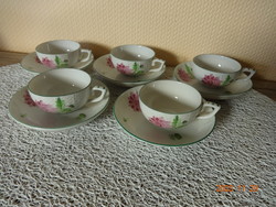 Herend tertia aster pattern mocha set, 5 persons