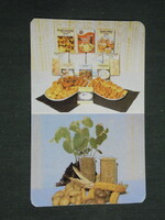Card calendar, Szentlőrinc state farm, potato flakes, 1987, (3)