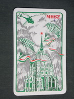 Card calendar, mhsz national defense, graphic artist, parachutist, 1986, (3)