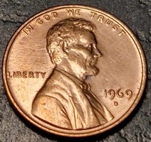 1 cent, 1969 D., Lincoln Cent