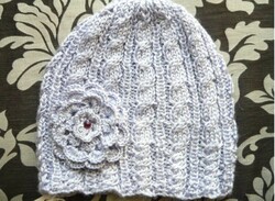 Unique, hand-knitted women's hat