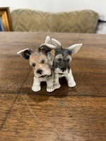 Pair of porcelain puppies