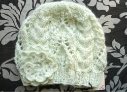Unique, hand-knitted women's hat