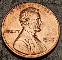 1 cent, 1989. Lincoln Cent