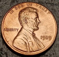 Amerikai Egyesült Államok, 1 cent, 1989. Lincoln Cent