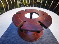 Old wooden cup holder