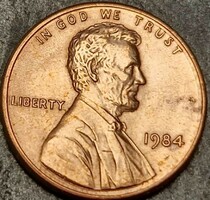 1 cent, 1984. Lincoln Cent