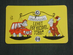 Card calendar, traffic safety council, graphic artist, humorous, 1987, (3)