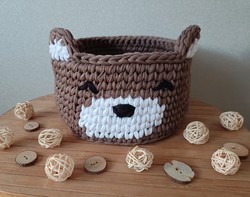 Maci crocheted storage basket