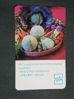 Card calendar, green fruit and vegetable company, 1987, (3)