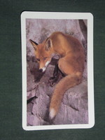 Card calendar, picture shop, Budapest, animals series, fox, 1987, (3)