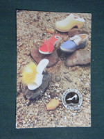Card calendar, Kőrösvidék shoemaker's cooperative, békéscsaba, slippers, 1987, (3)