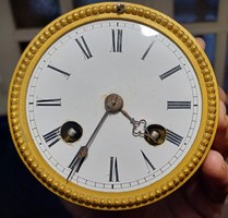 Antique half strike clock, French Biedermeier structure, pendulum key, only needs to be installed