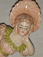 Old porcelain nipp, female figure approx. 13 Cm