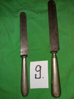 Antique silver-plated alpaca art nouveau large knife set of 2 in one cutlery according to the pictures 9.