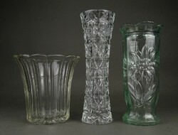 1P612 old flawless glass vase 3 pieces