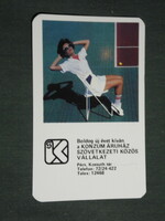 Card calendar, Pécs consumer store, erotic female model, 1987, (3)