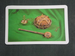 Card calendar, picture shop Budapest, Hungarian Holy Crown, 1987, (3)