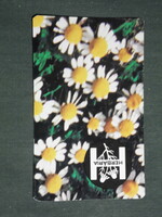 Card calendar, herbarium medicinal plant sales company, Budapest, camomile flower, 1987, (3)