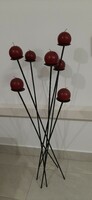 Wrought iron, 111 cm long, standing candle holder,