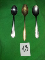 Antique silver-plated alpaca and other different teaspoons, a set of 3 in one, cutlery according to the pictures 13.