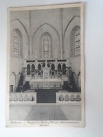 D199637 old postcard - high altar of the Blessed Margaret Parish Church in Árpádházi, Budapest