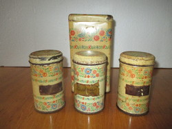 Old metal spice boxes
