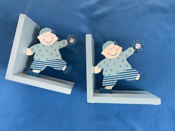 Hand-painted wooden bookend for a couple of children's rooms