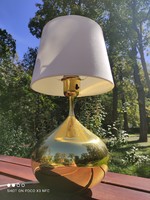 Original aneta Swedish table lamp in gold, 1950s absolute design product