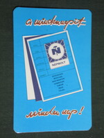 Card calendar, Tolna county folk shops, Szekszárd, Bonyhád, Paks, Tolna, Dombóvár, 1988, (3)