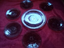 Glass dessert and cake serving set for 6 people for Christmas, New Year's Eve and New Year celebrations