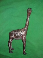 Old Africa hand-painted, one-piece wooden carved giraffe statue 27 x 16 cm as shown in the pictures
