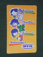Kártyanaptár, MÉH hulladékhasznosító vállalat,grafikai rajzos, 1989,   (3)